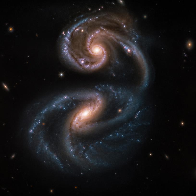 Tancujúce galaxie vesmíru