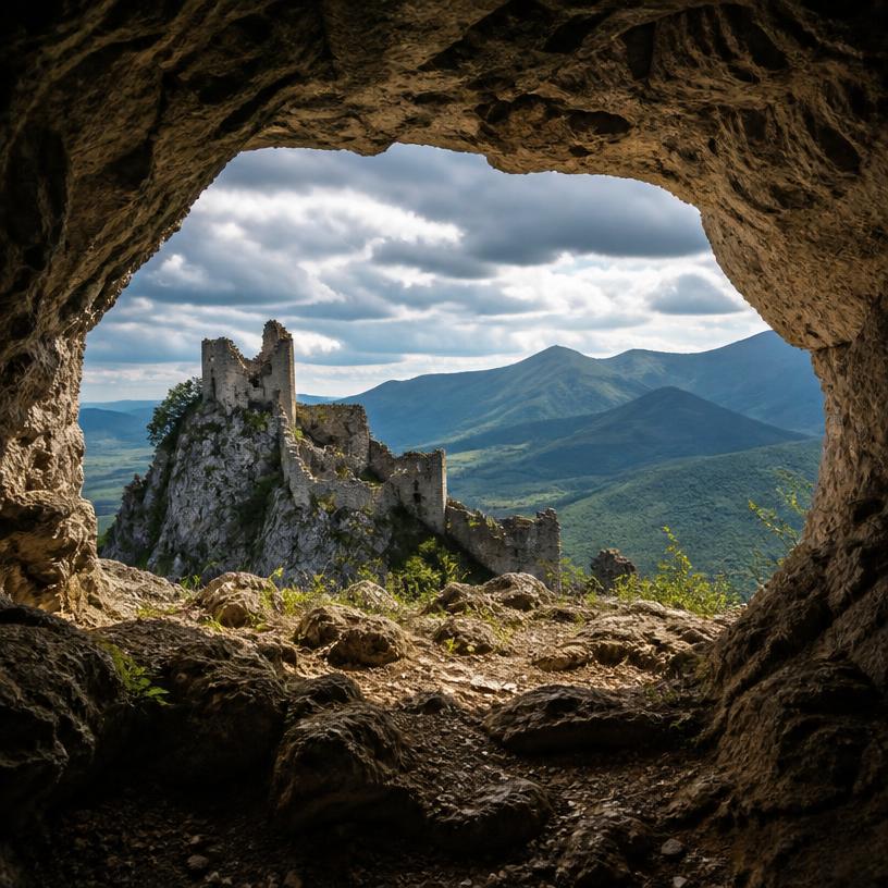 Hrady, jaskyne a štíty